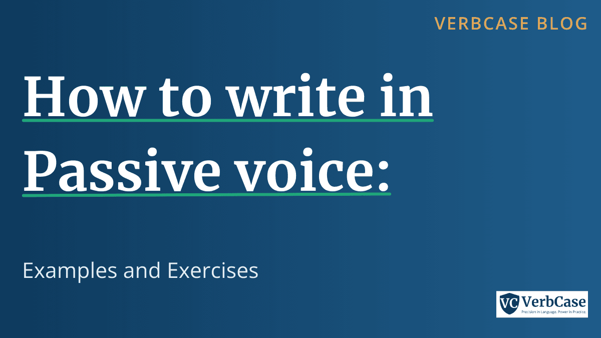 An image with the text "How to write in Passive voice: Examples and Exercises"